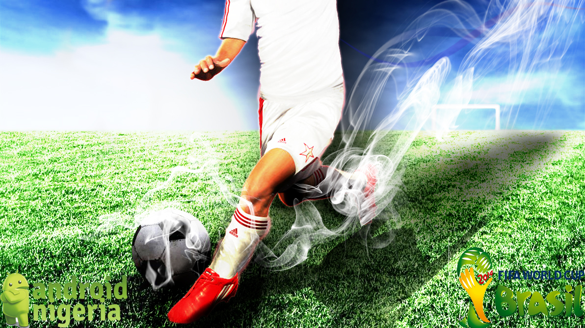 Free Android Wallpaper of Running Soccer Player
