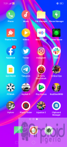 Apps display