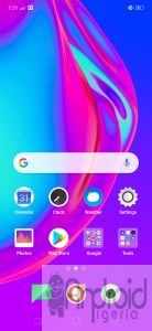 Homescreen with no drawer